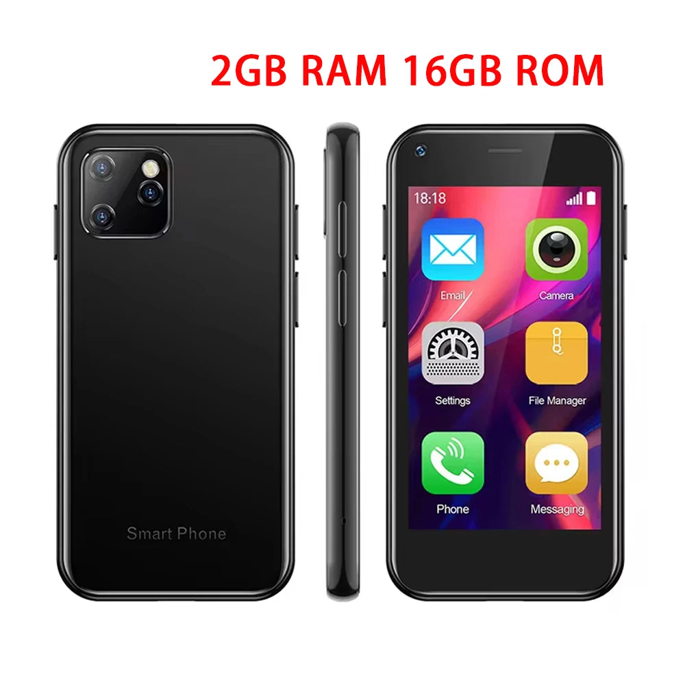 Soyes XS11 Mini Smartphone Android 8.1 2GB+16GB 3D Glass Body Quad Core Mobile Phones