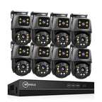 Movols 6MP XMEYE POE Surveillance System Dual Lens PTZ Two Way Audio POE Security Camera
