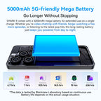 Blackview SHARK 9 5G Smartphone 6.67'' HD Display,T820 Octa core,8GB+256GB,50MP AI Camera