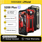 DOOGEE S200 Plus 5G AI Rugged Phone Android 15 Dimensity 7300 1.32" Rear Display