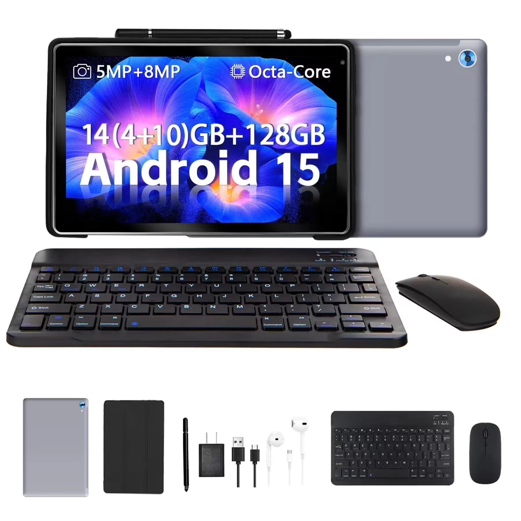 URAO C209L 10" Android 15 Tablet 24GB RAM 128GB+1TB Expand Octa Core A523 WiFi 6 8MP+5MP