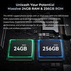 Oukitel WP35 Rugged Phone - MTK 7025, 5G, 11000mAh, 6.6" FHD+, 24GB + 256GB, 108MP