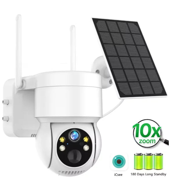 Xiaomi WiFi PTZ Camera Outdoor 10X Zoom Solar IP Camera 4MP Built-in Battery Video Surveillance Camera