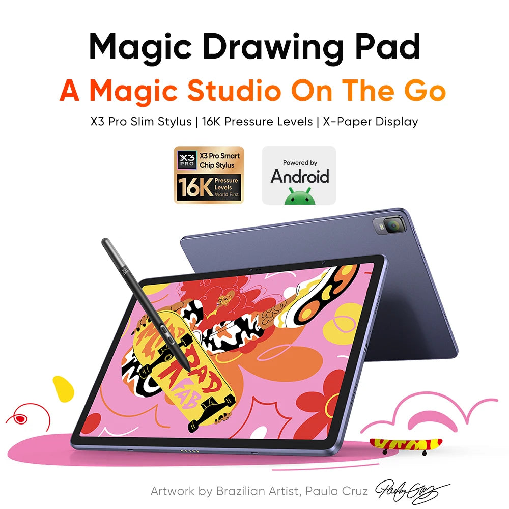 XPPen Magic Drawing Pad 12 inch Tablet Android Pad 2K Resolution 16K Levels 8GB 256GB