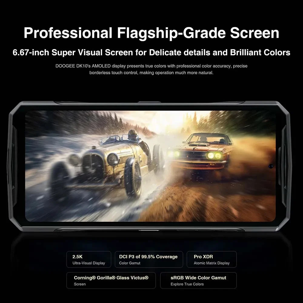 World Premiere DOOGEE DK 10 5G Rugged Phone Dimensity 8020 6.67" 2.5K AMOLED Display