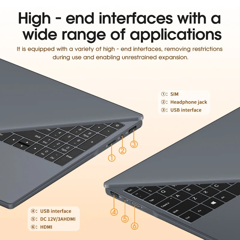 Laptop 15.6 Inch Intel N5095 Windows 10 Notebook Computer 16GB DDR4 512GB SSD 4000mAh