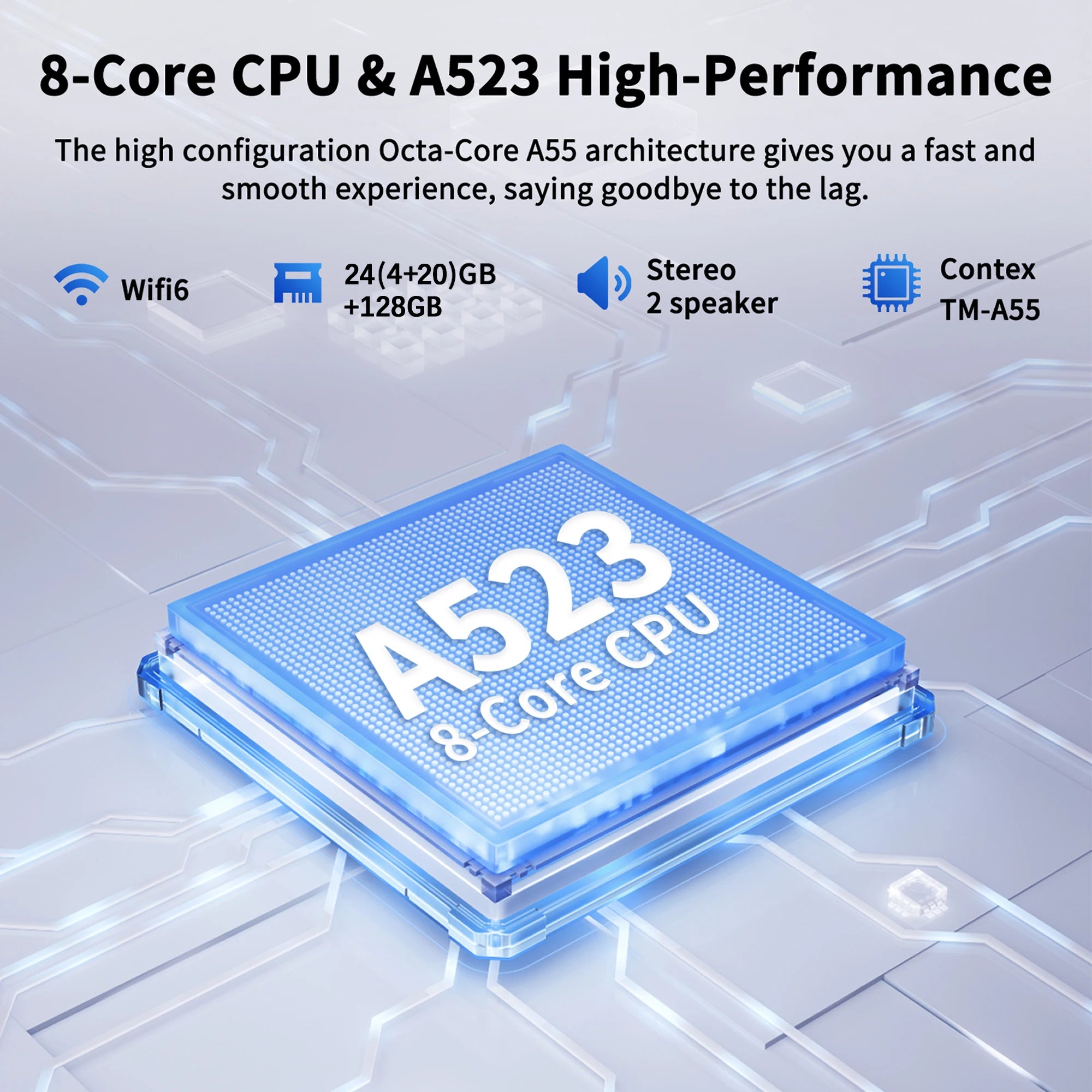 URAO C209L 10" Android 15 Tablet 24GB RAM 128GB+1TB Expand Octa Core A523 WiFi 6 8MP+5MP