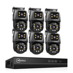 Movols 6MP XMEYE POE Surveillance System Dual Lens PTZ Two Way Audio POE Security Camera