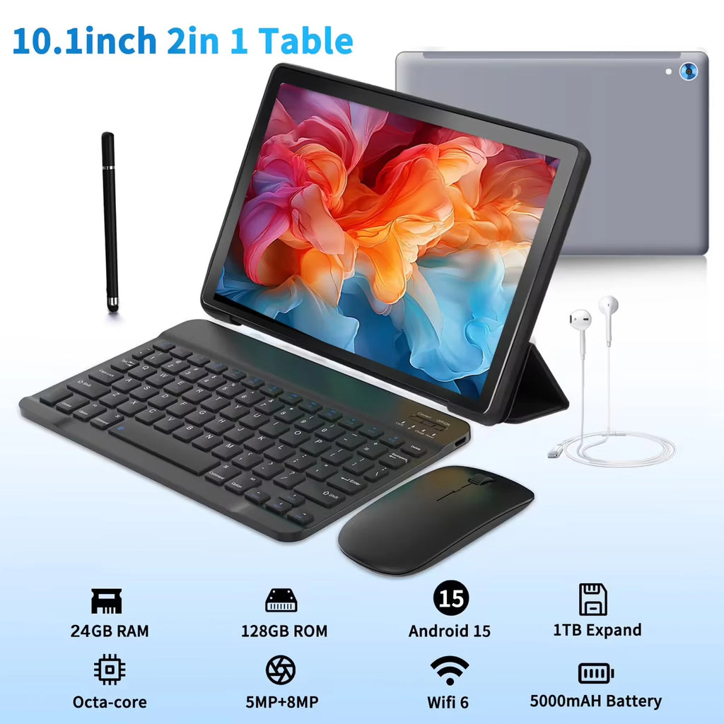 URAO C209L 10" Android 15 Tablet 24GB RAM 128GB+1TB Expand Octa Core A523 WiFi 6 8MP+5MP