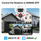 Dual Lens Wifi Camera 4MP+4MP Security Camera Dual Live View Home Protection Color Night Vision