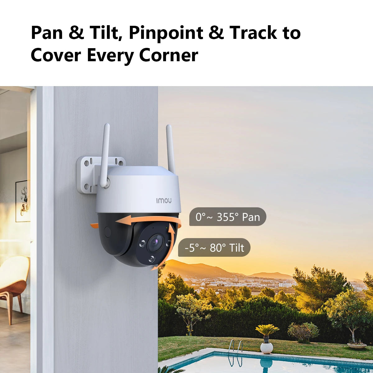 IMOU Cruiser SE+ Series Outdoor Wi-Fi Camera IP66 Weatherproof Camera 8X Digital Zoom Night Vision