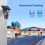 LS VISION 8MP 20X Optical Zoom Dual Screen 4G Sim Solar Camera 4K WiFi PTZ Dual PIR Detection Humanoid Camera