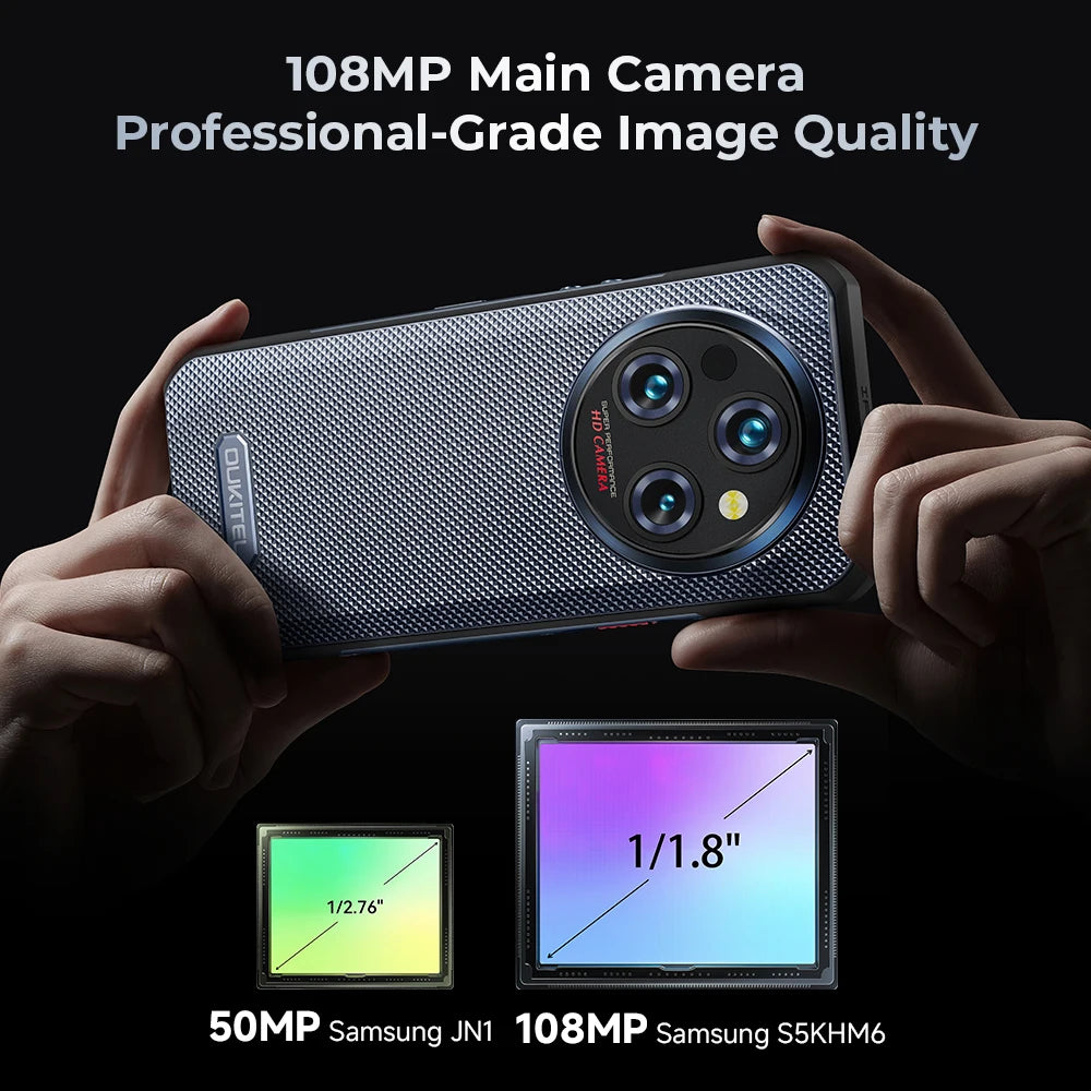 Oukitel WP35 Rugged Phone - MTK 7025, 5G, 11000mAh, 6.6" FHD+, 24GB + 256GB, 108MP