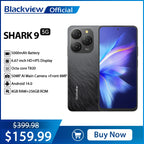 Blackview SHARK 9 5G Smartphone 6.67'' HD Display,T820 Octa core,8GB+256GB,50MP AI Camera