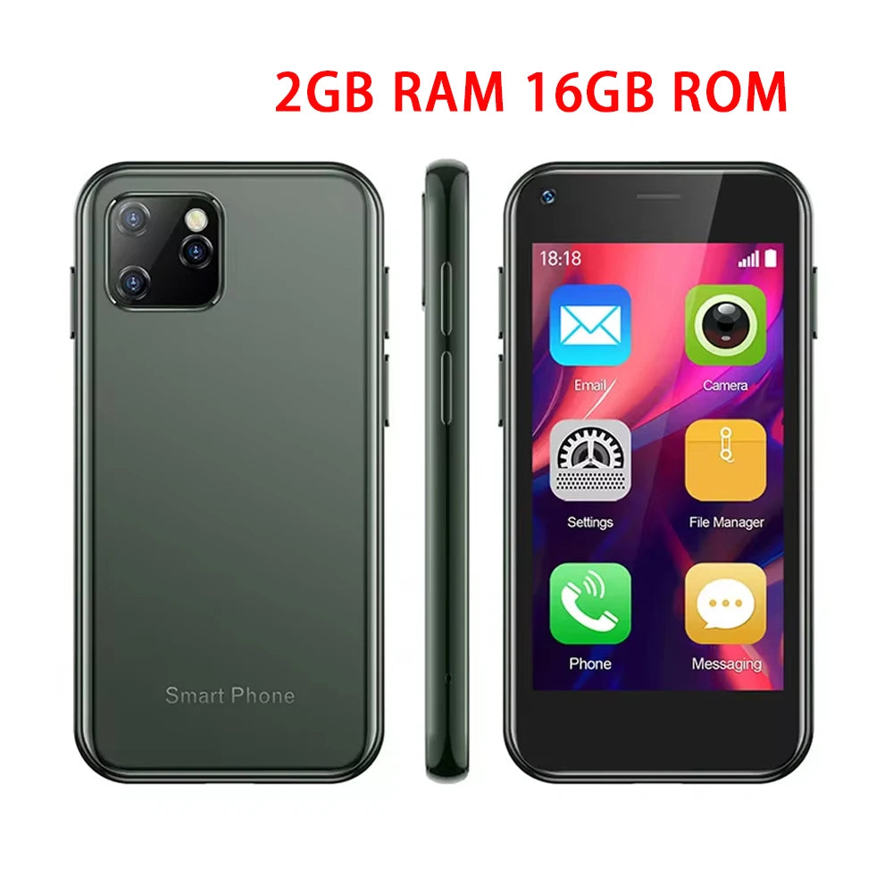 Soyes XS11 Mini Smartphone Android 8.1 2GB+16GB 3D Glass Body Quad Core Mobile Phones