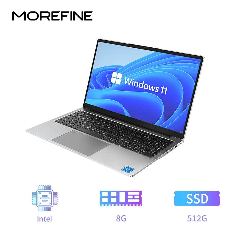 MOREFINE 2025 Brand New 15.6" IPS Laptop Intel Twin Lake N150 Processor Notebook Computer