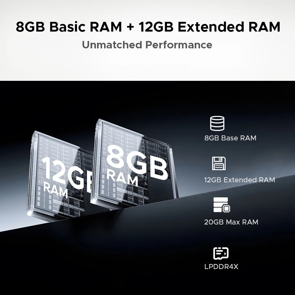 Global Version DOOGEE T36 Android 15 Tablet 8+256GB 12'' FHD+ 90Hz IPS Display Unisoc