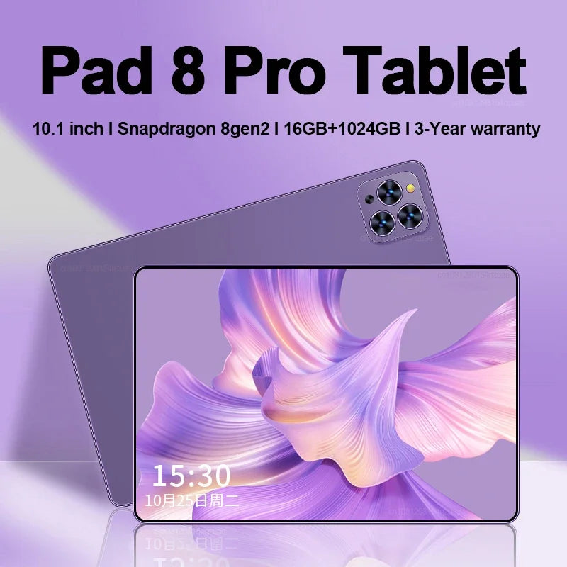 Original Pad 8 Pro Tablet 10.1 inch Android 13 Snapdragon 8gen2 Global 16GB+1024GB