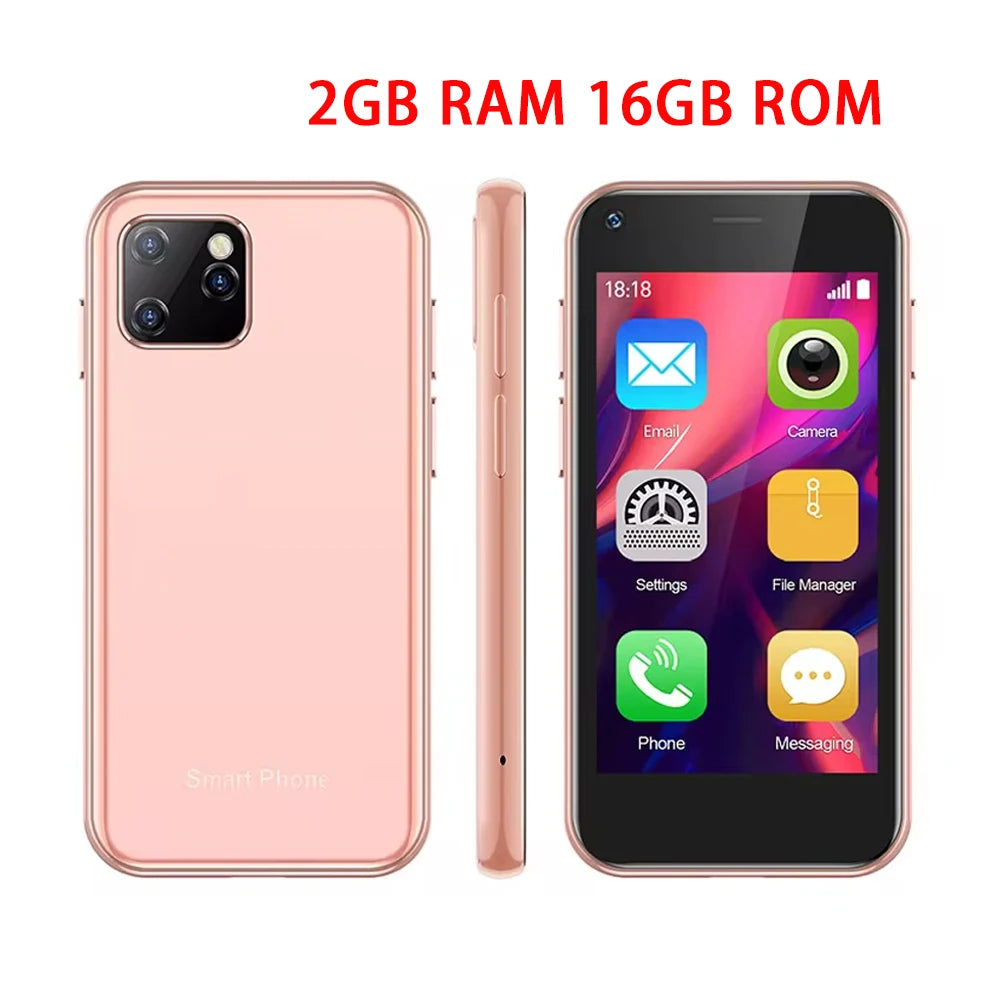 Soyes XS11 Mini Smartphone Android 8.1 2GB+16GB 3D Glass Body Quad Core Mobile Phones