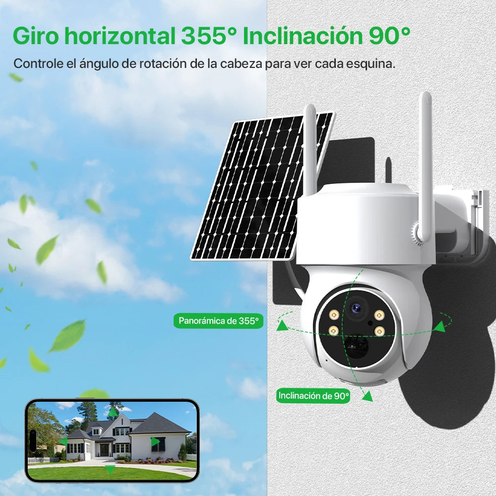 Xiaomi WiFi PTZ Camera Outdoor 10X Zoom Solar IP Camera 4MP Built-in Battery Video Surveillance Camera