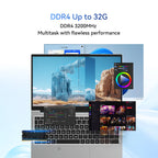 MOREFINE 2025 Brand New 15.6" IPS Laptop Intel Twin Lake N150 Processor Notebook Computer